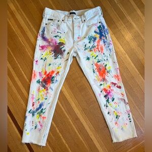Polo Ralph Lauren paint splatter jeans